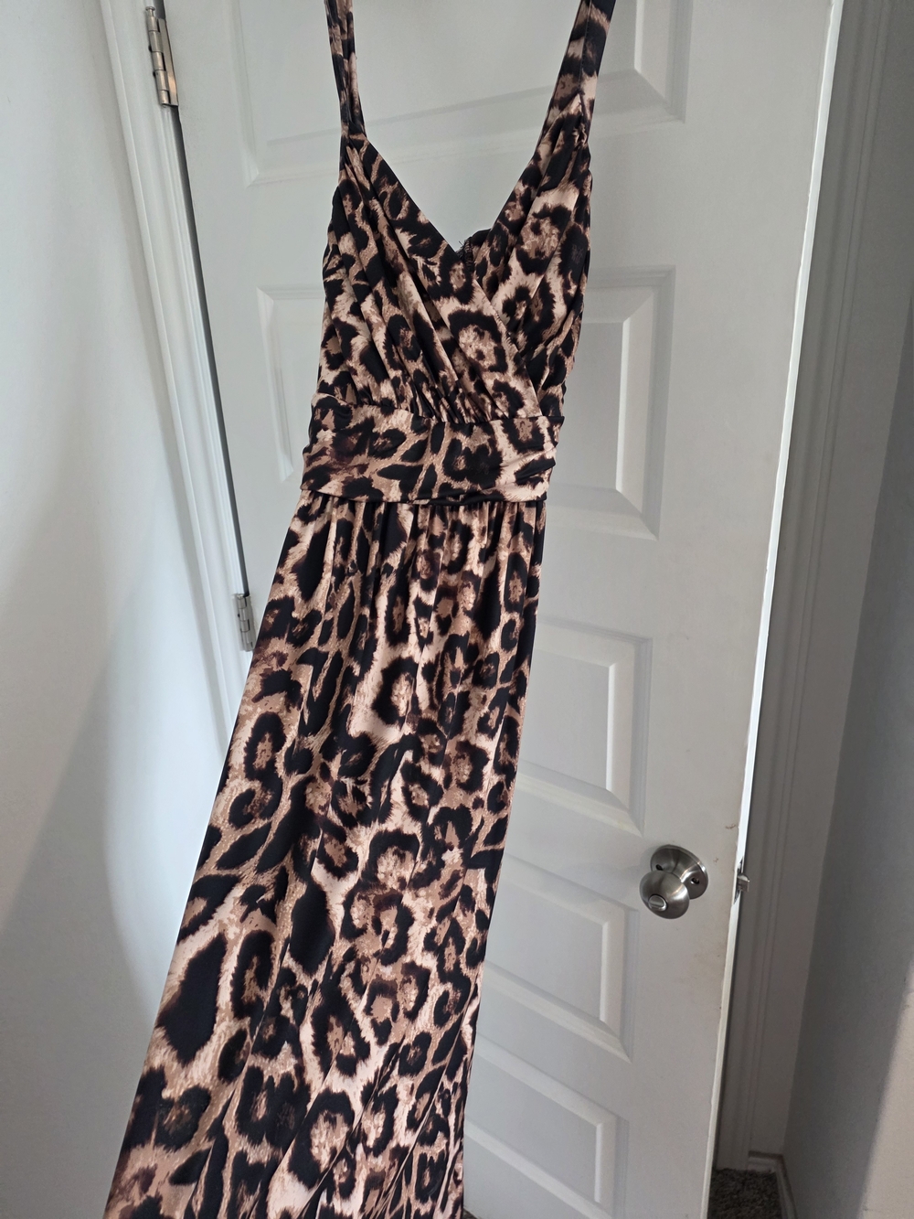VENUS Leopard Print Dress in Brown & Black